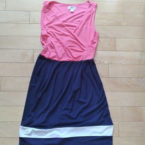 Loft pink/white/blue dress